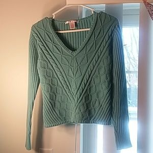 MEDIUM blue v neck sweater